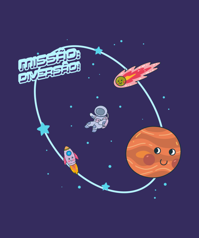 Shirt Design Generator For Kids Featuring A Happy Planet Illustration