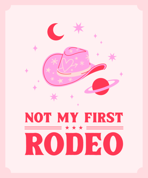 T Shirt Design Creator Featuring A Cowboy Hat And A Girly Style