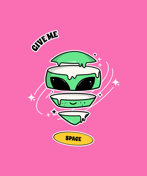 T Shirt Design Creator Featuring A Cropped Alien Graphic