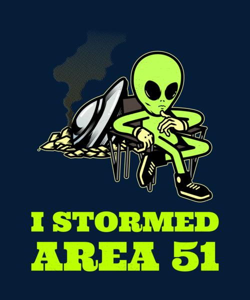 T Shirt Design Generator Of An Alien In Area 51