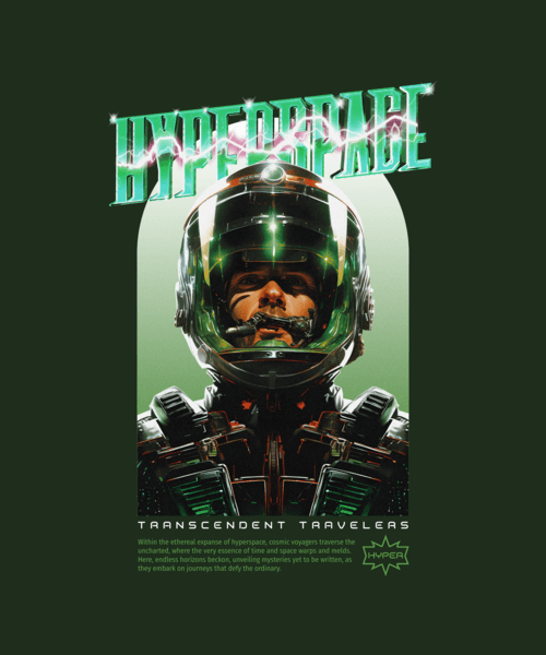 T Shirt Design Template Featuring An AI Generated Astronaut And A Sci-Fi Theme