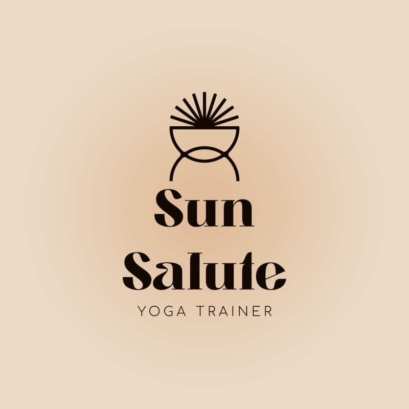 Wellness Logo Maker For A Yoga Trainer With A Sun Graphic