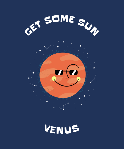 Witty Space Shirt Design Maker With A Planet Venus Clipart