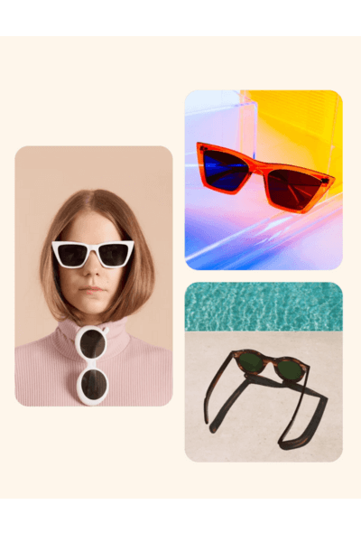A Set Of Three Different Glasses Being Showcased In Various Styles To Show The Creativity At Pinterest
