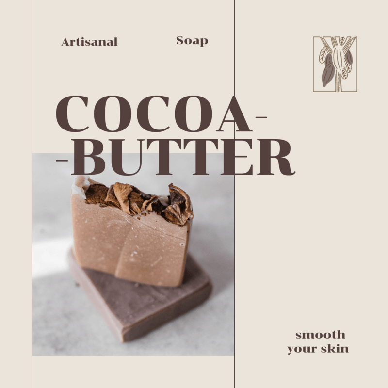 Instagram Post Maker Featuring A Cocoa Butter Artisanal Soap