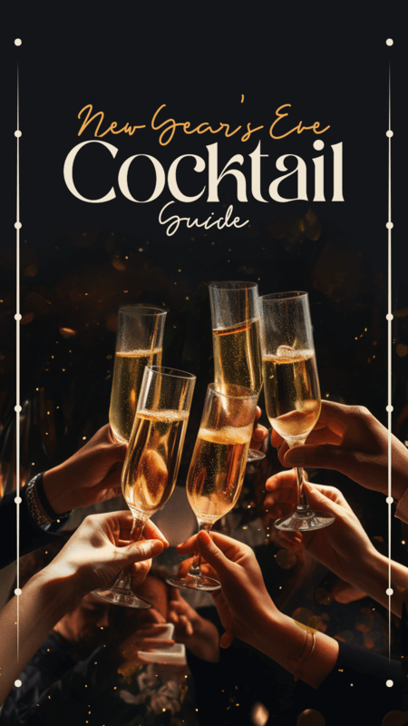 Instagram Story Template With A Cocktail Guide For New Year's Day