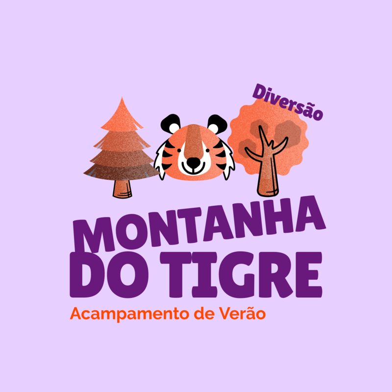 Kids Summer Camp Logo Creator With A Tiger Theme