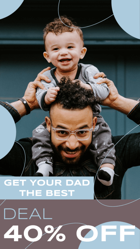 Father's Day Instagram Story Generator Featuring A Special Deal Offer Ad