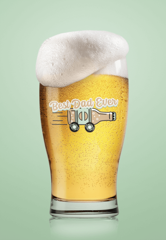 Mockup Of A Beer Glass With Dripping Foam