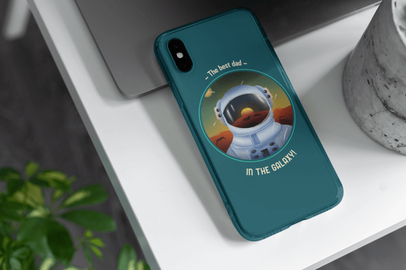 Mockup Of A Clear Phone Case Placed On A Desk