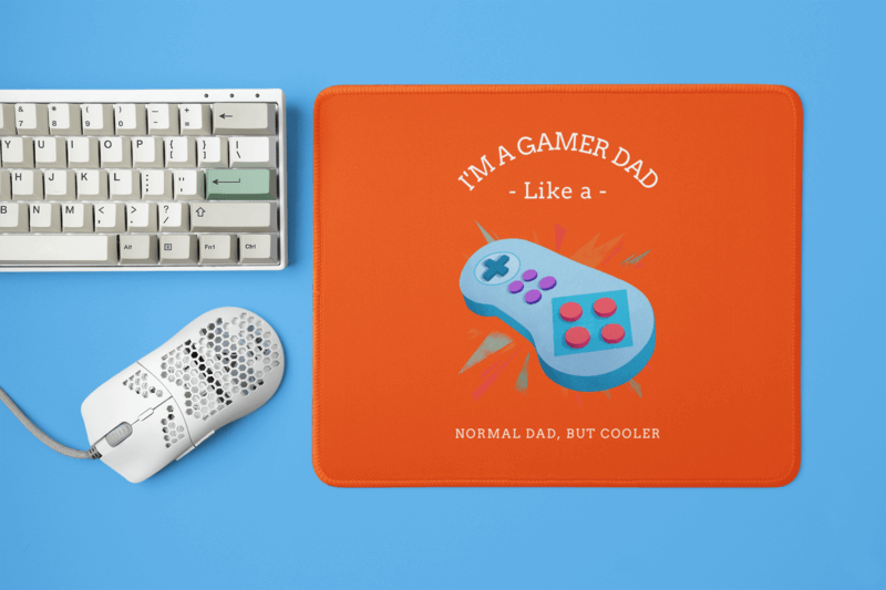 Mockup Of A Mousepad Placed Next To A Mechanical Keyboard And A Mouse