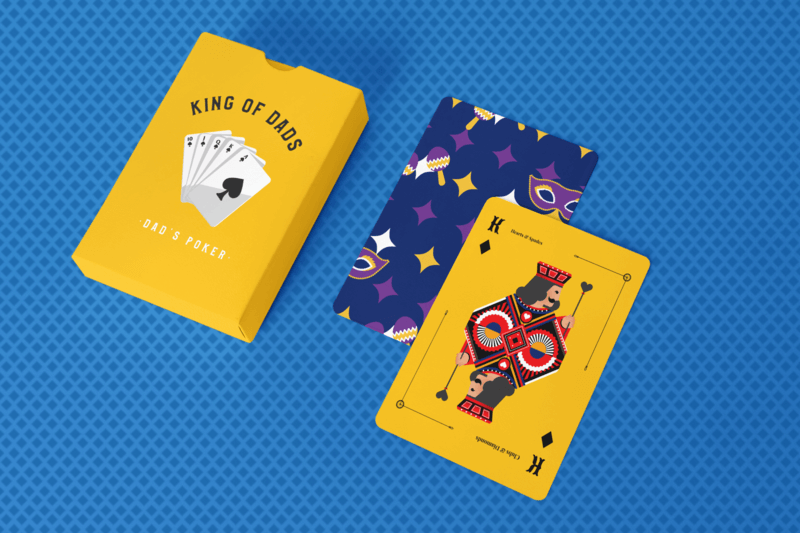 Playing Cards Box Mockup Featuring Two Playing Cards As Part Of Personalized Father's Day Gifts
