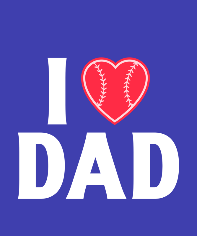 Quote T Shirt Design Maker For Father's Day With A Baseball Style Heart