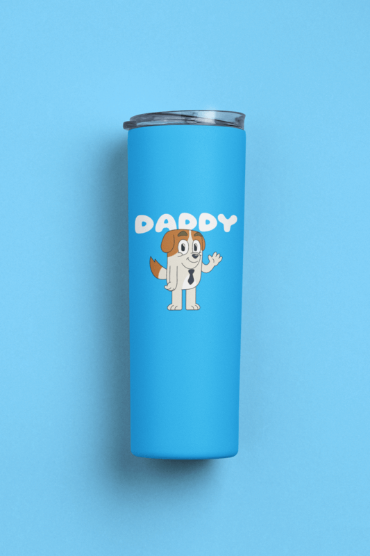 Skinny Tumbler Mockup Over A Colorful Surface