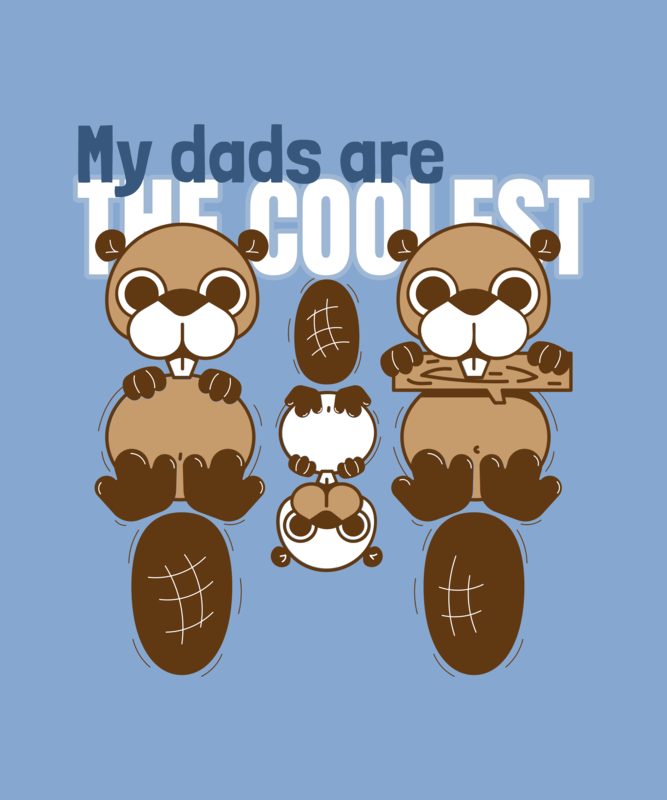 T Shirt Design Generator Featuring A Beaver Family Graphic
