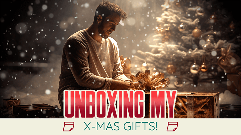 Youtube Thumbnail Template For A Xmas Presents Unboxing Vlog