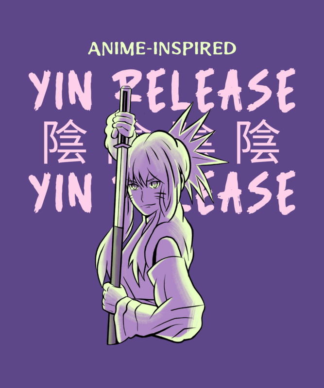 Cool T Shirt Design Template With A Character Inspired By Naruto