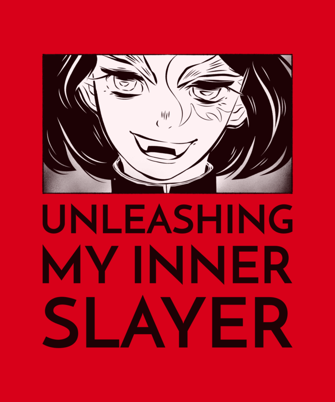 Demon Slayer Inspired T Shirt Design Template With An Illustrated Character