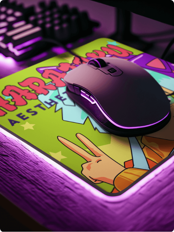 Mousepad Mockup Featuring A Cool Gaming Themed Setting