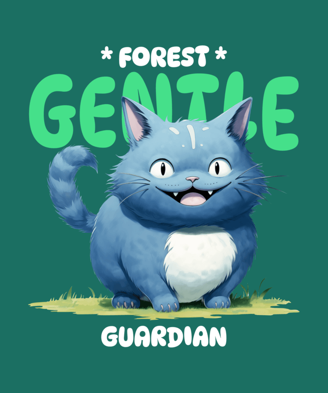 Studio Ghibli Inspired T Shirt Design Generator With A Cat Graphic