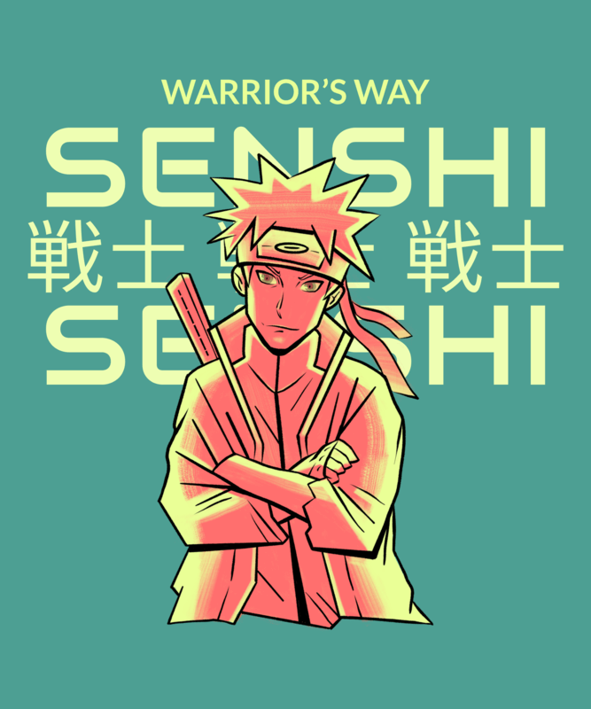 T Shirt Design Generator With An Illustration Inspired By Naruto