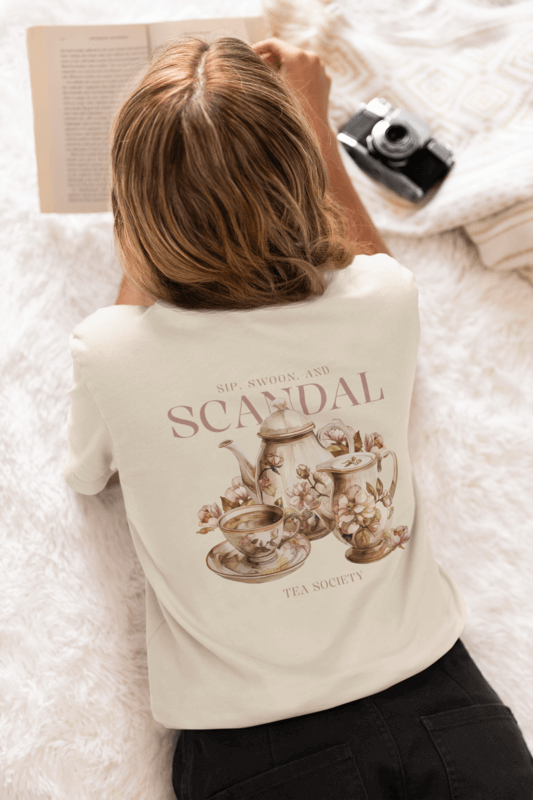 Back View Tee Mockup Of A Woman Lying Face Down While Reading A Book