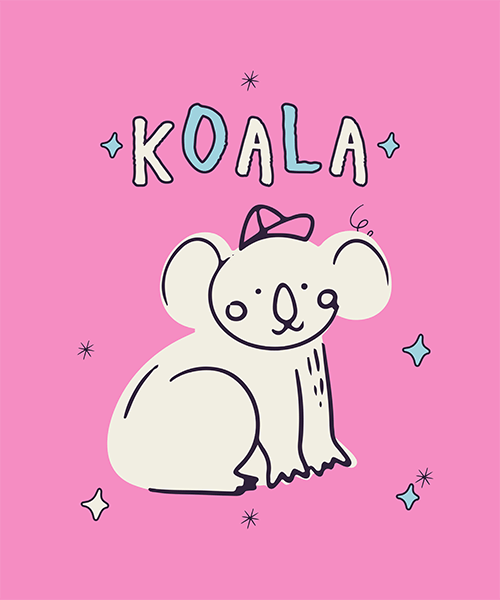 Children T Shirt Design Maker Featuring A Cartoon Of A Koala