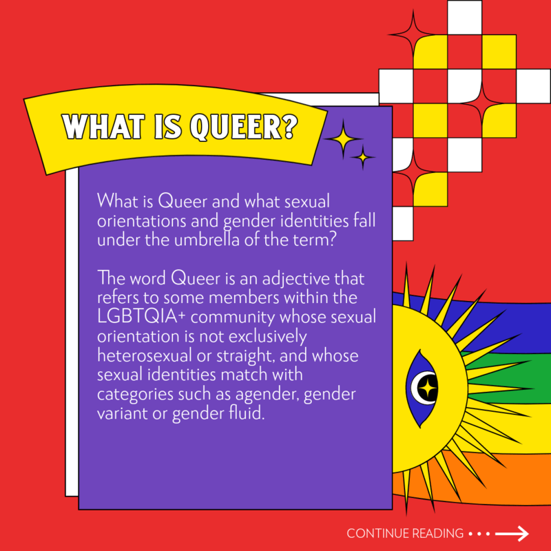 Colorful Instagram Post Creator Featuring LGBTQ+ Terms Meanings