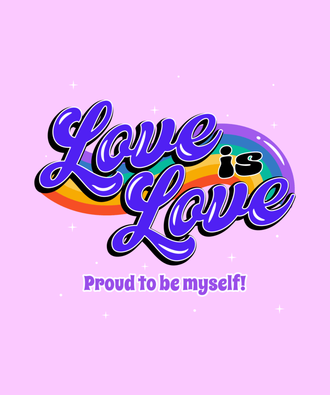 Colorful T Shirt Pride Design Maker Featuring LGBTQ+ Themed Quotes