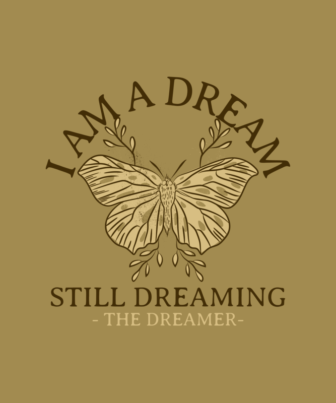 Dreamy T Shirt Design Template With A Dark Academia Aesthetic