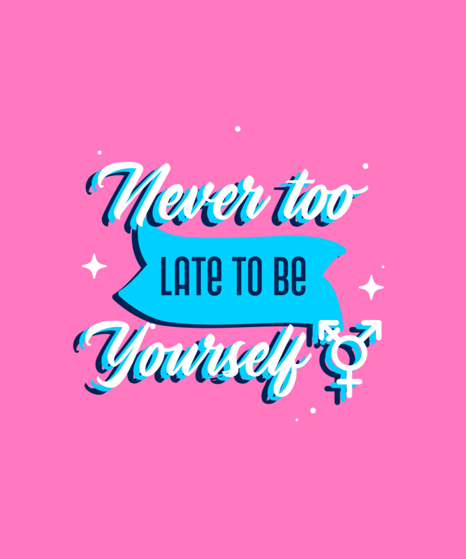 LGBTQ+ Themed T Shirt Design Creator Featuring A Quote With Sparkles