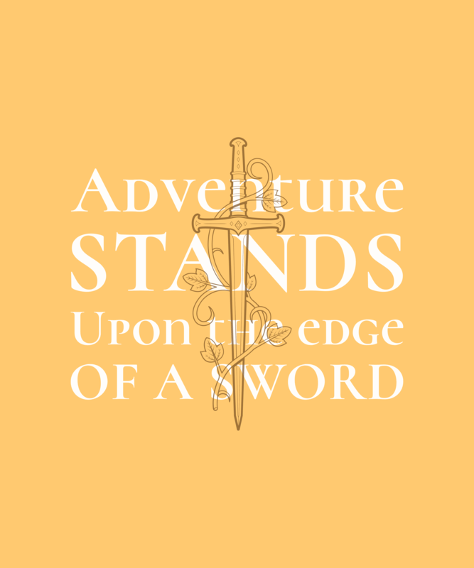 LOTR Inspired T Shirt Design Maker Featuring A Quote And A Sword Graphic