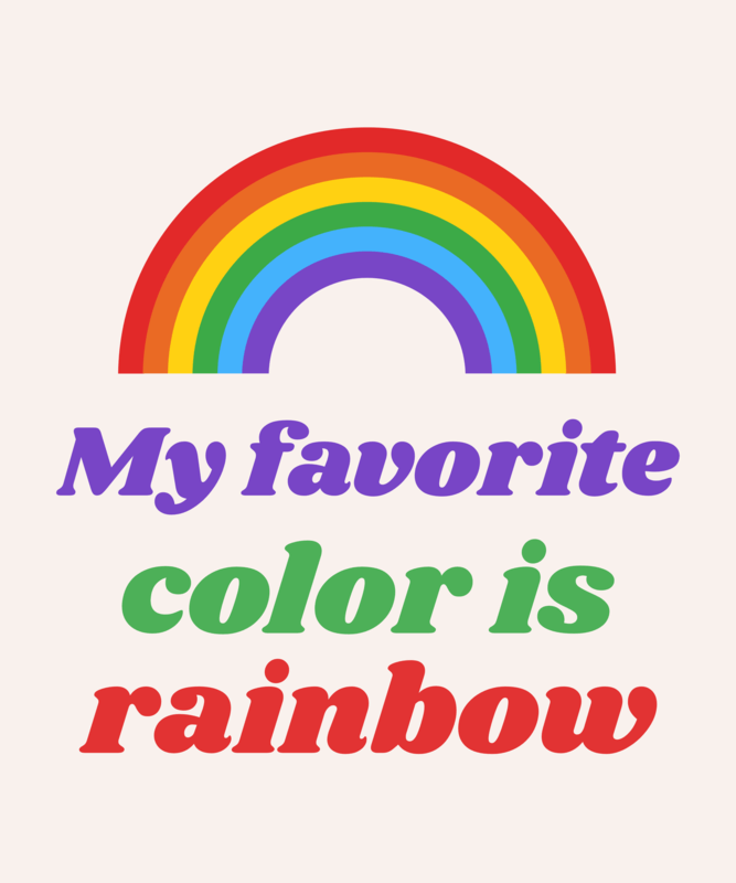 Minimalistic Rainbow T Shirt Design Template