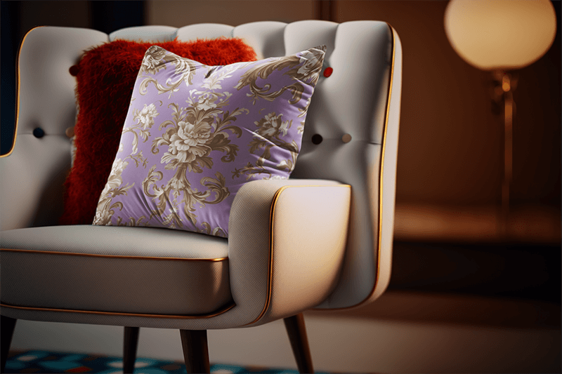 Pillow Mockup Featuring An Ai Created Nordic Styled Setting