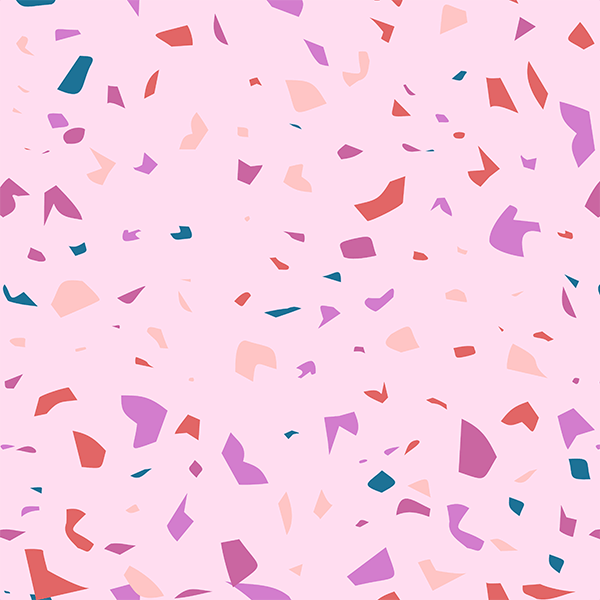Seamless Print Pattern Design Creator With Terrazzo Shapes