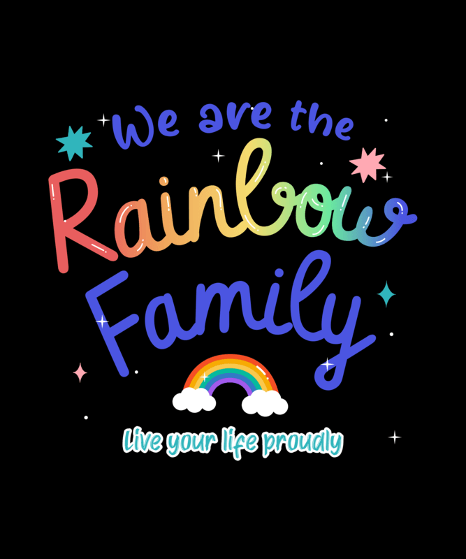 T Shirt Design Creator For Pride Month Featuring A Quote With Rainbow Colors