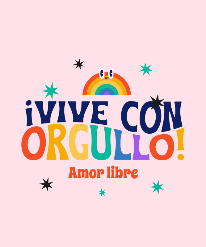 T Shirt Design Template With A Quote For Pride Month And A Rainbow Graphic