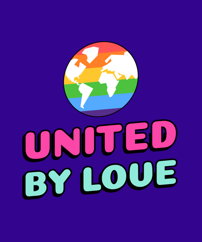 T Shirt Pride Design Template Featuring A Planet With The Rainbow Flag