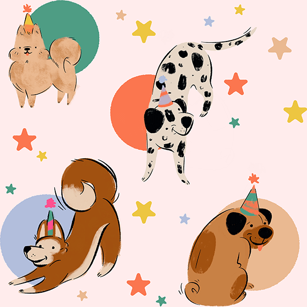 Wrapping Paper Design Creator For A Pet S Birthday Celebration