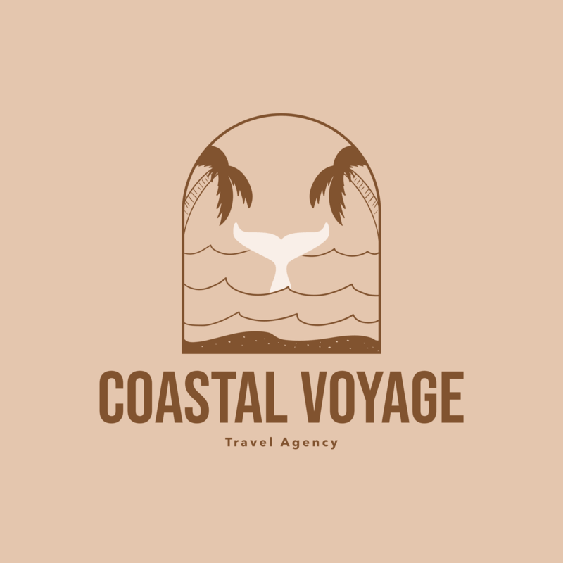 Logo Creator Featuring A Whale Tale For A Travel Agency