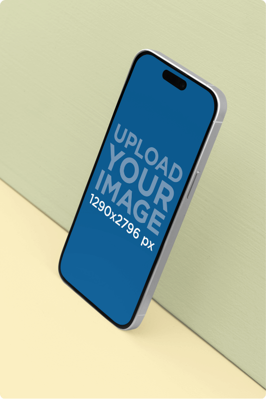 Mockup Of An Iphone 15 Pro Max Placed In A Simple Setting