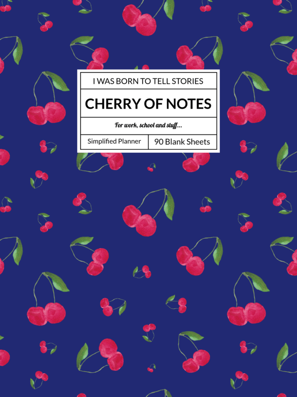 Notebook Cover Template Featuring Fruit Patterns