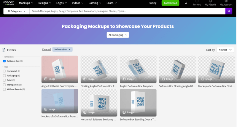 Placeit's Sofware Box Mockups Library