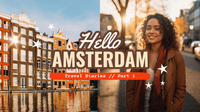 Youtube Thumbnail Design Maker For An Amsterdam Travel Vlog