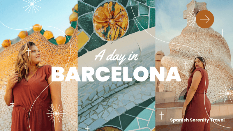 Youtube Thumbnail Maker For A Day In Barcelona Themed Vlog