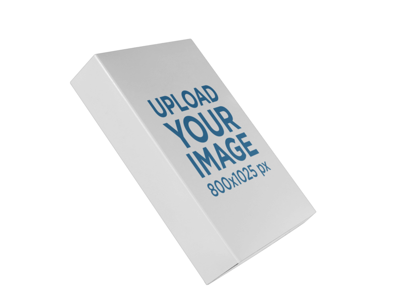Angled Software Box Mockup Template Over A Transparent Background