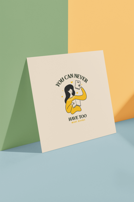 Greeting Card Mockup Featuring An AI Generated Colorful Background