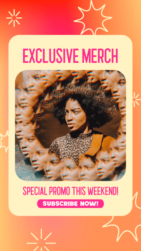 Instagram Story Template With Colorful Stars For An Exclusive Merch Ad