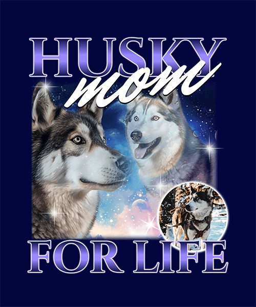 Meme Inspired T Shirt Design Maker Featuring A Funny Husky Graphic