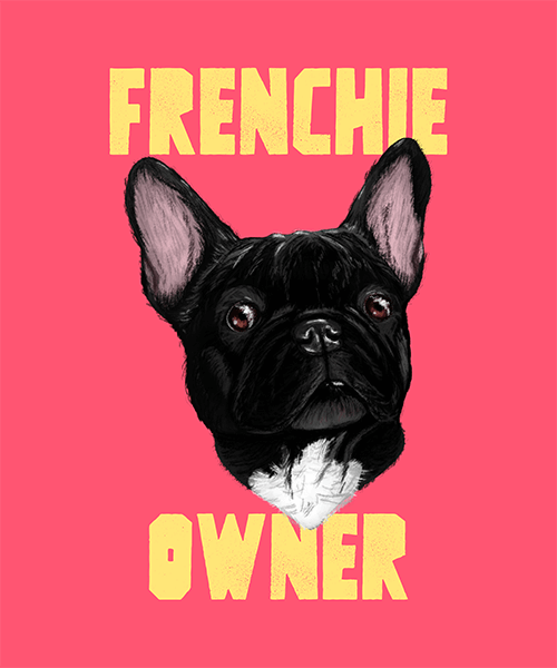 T Shirt Design Generator Featuring A French Bulldog Graphic